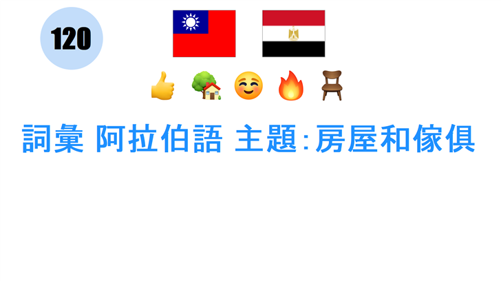 詞彙 阿拉伯語 主題：房屋和傢俱